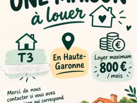 cherche maison t3