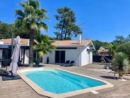 capbreton - villa 5 chambres - piscine - sous sol total - au calme absolu