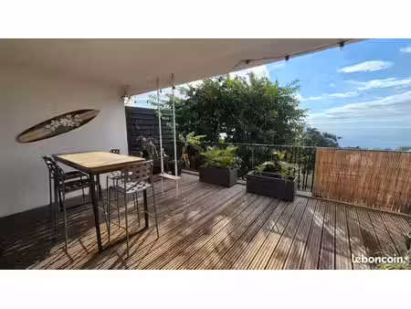 superbe t3 meublé - vue mer - plateau caillou