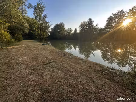 terrain avec étang
