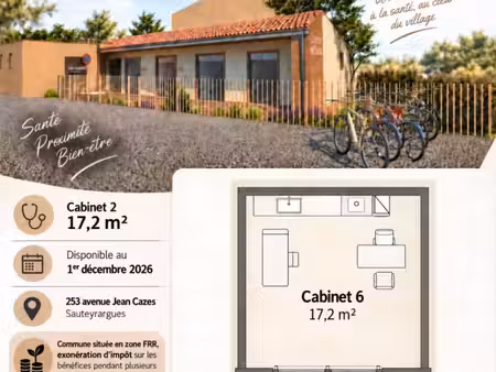 cabinet médical / paramédical neuf à louer – sauteyrargues