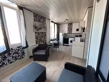 secteur jacquard 42000 st étienne  appartement : 37 33 m2 meublé  équipé. cellier  cave  g
