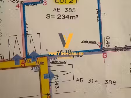 terrain 234 m² les sorinières