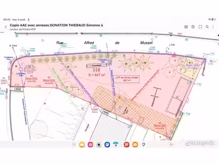 terrain constructible viabilisé dans quartier résidentiel