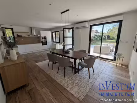 saint-genis-laval -maison de plain-pied rénovée - 126 m² - 4 chambres - terrain 1 500 m²