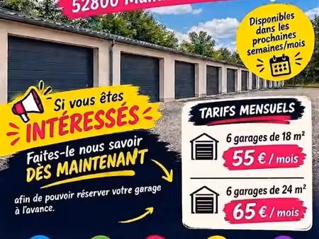 garages 18 et 24 m2 mandres la côte
