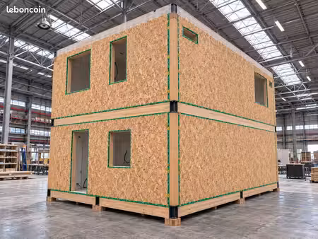 maison t4 préfabriquée en bois modulaire à finir