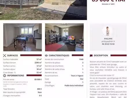 maison avec terrain 2300 m²