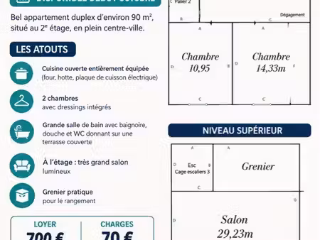 appartement f3 centre ville