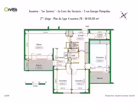 à louer - appartement t4 à auxonne