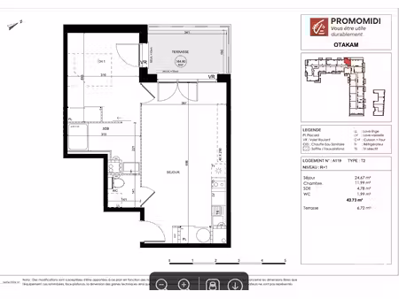 vente appartement 2 pièces 43 m² à l'union (31240)  225 000 €