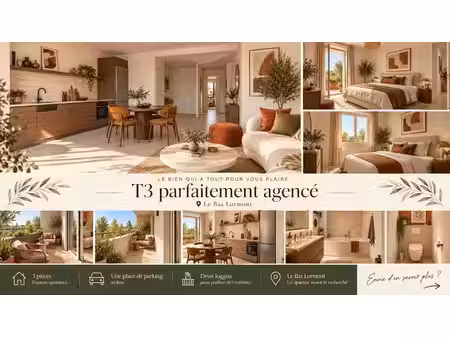 vente appartement 3 pièces 58 m² à lormont (33310)  229 075 €