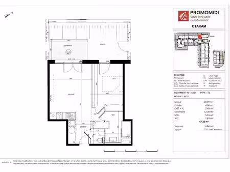 vente appartement 2 pièces 47 m² à l'union (31240)  229 000 €