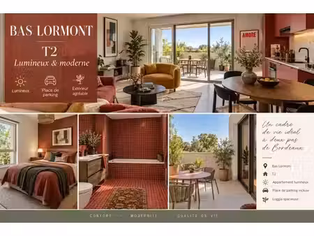 vente appartement 3 pièces 63 m² à lormont (33310)  238 242 €