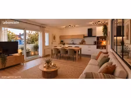 t2 bis 54 m² entièrement rénové – bureau – balcon plein sud – parking sécurisé