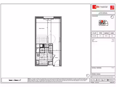 location appartement 1 pièce 33 m² à champs-sur-marne (77420)  737 €