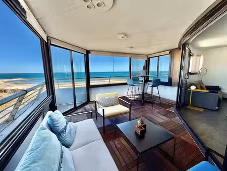 cap d'agde - rochelongue - exeptionnel duplex t3 + cabine vue mer