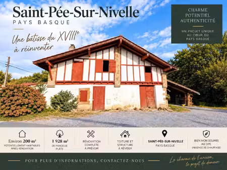 maison à vendre saint pee sur nivelle 6 pièce(s) 200m2 345 000€