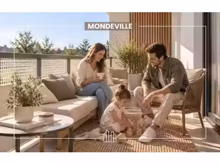 vente appartement neuf 3 pièces 64m2 mondeville - 280000 € - surface privée