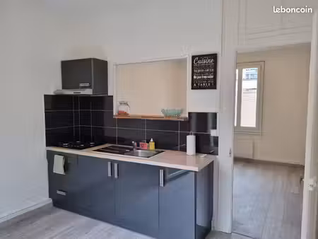t2 meublé 49m² + terrasse + cave