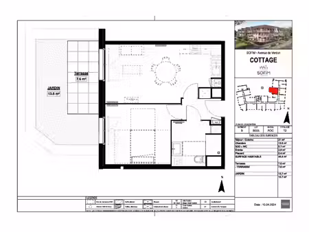 location appartement 2 pièces 44 m² à berck (62600)  588 €