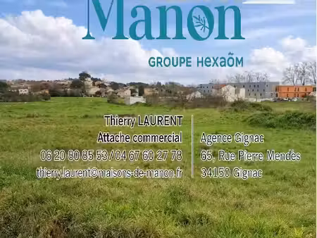 vente terrain 222 m² à gignac (34150)  115 900 €