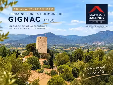 vente terrain 273 m² à gignac (34150)  132 000 €