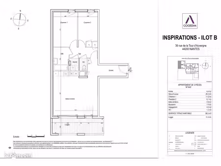 appartement 3 pièces 58 m²