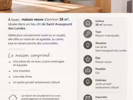 maison 40m2 à l’année