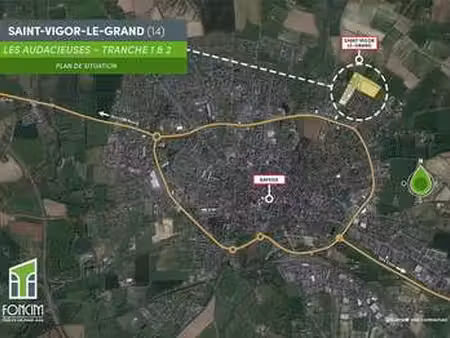 vente terrain à saint-vigor-le-grand (14400) : à vendre / 723m² saint-vigor-le-grand