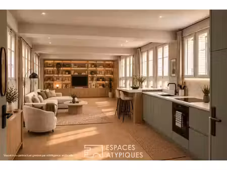 coeur de ville - studio contemporain en dernier étage