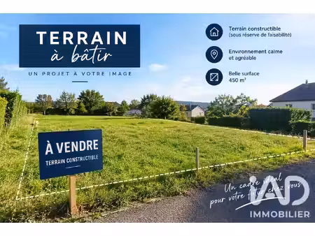 vente terrain à bâtir 464 m²