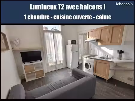 agréable meublé avec balcon
