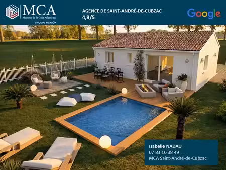 vente maison neuve 4 pièces 80 m² à saint-laurent-d'arce (33240)  212 000 €