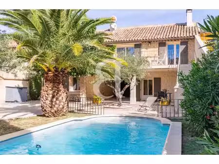 mas avec piscine et jardin joliment arboré à sainte cécile le