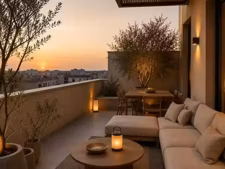 3 pièces - terrasse - double parking - exposition sud