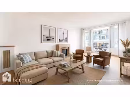 porte maillot paris 17ème - appartement 5 pièces 110 19 m² avec 2 balcons