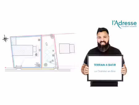 vente terrain  351.00m²  le châtelet