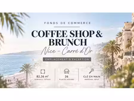 nice – carré d’or – coffee shop & brunch – emplacement premium