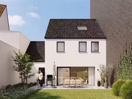 nieuwbouwwoning met 3 slaapkamers  zuidgerichte tuin en garage in menen