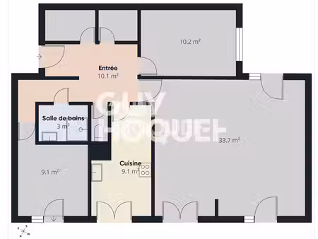 appartement sotteville les rouen 3 pièce(s) 85 m2