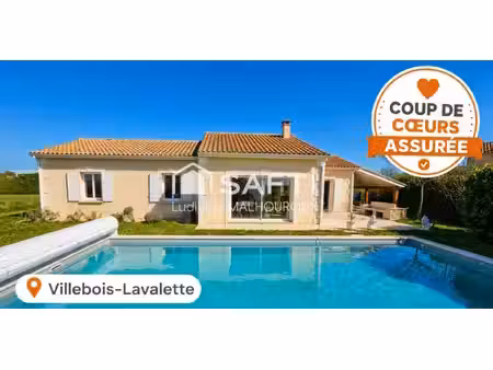 maison familiale lumineuse avec piscine à villebois-lavalette – 140 m² sur 1 260 m² de ter