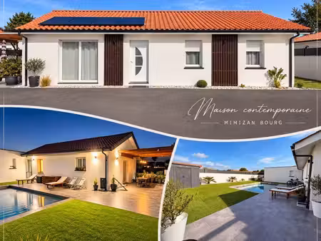 maison contemporaine avec piscine et dépendance – mimizan bourg