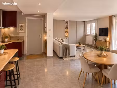 vend appartement t3 bis   63 9 m2  traversant et lumineux grande pièce de vie