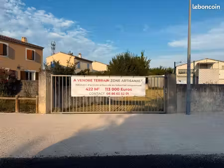 terrain en zone artisanale de 422 m² – l'isle-sur-la-sorgue