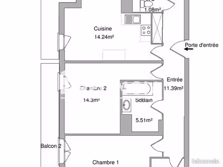 appartement 3 pièces 86.26m² à louer 859.61 - orleans 45000