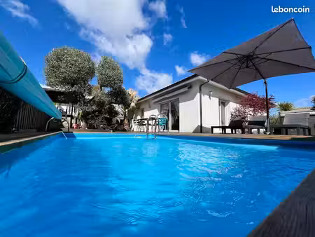maison climatisée  meublée 3 ch.  piscine chauffée  impasse calme  proche bassin – le teic