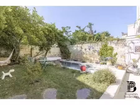 magnifique maison 163 m² pierre rénovée jardin piscine bordeaux centre