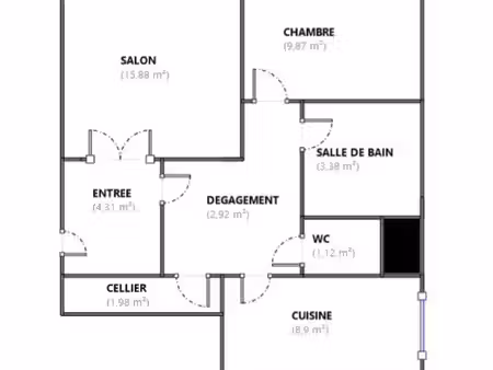 vente appartement 2 pièces 48 m² garges-lès-gonesse (95140)
