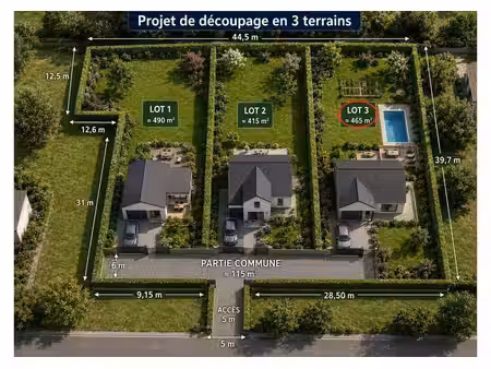 terrain constructible neuf à vendre